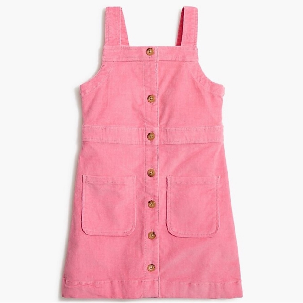 Crewcuts Pink Corduroy Overall Dress